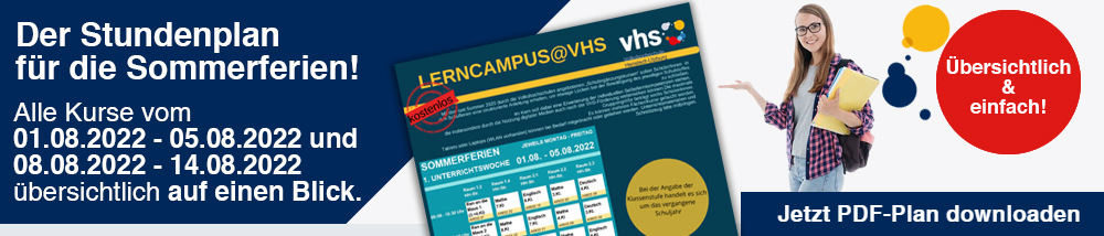 VHS Henstedt Ulzburg - Der Stundenplan für die Sommerferien